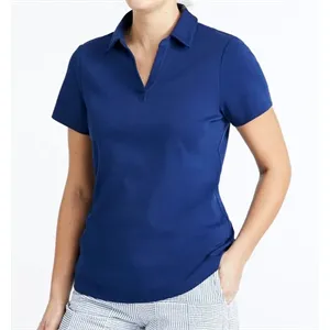 Custom Logo Custom Women's Micro Mesh Polyester Polo Shirt