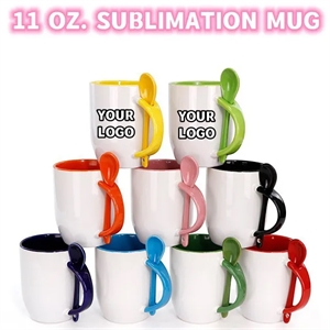 Two-Tone Full Color 11 oz Ceramic Sublimated Coffee Mug