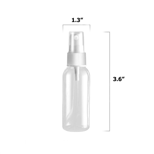 2oz Transparent Round Shoulder Spray Bottle