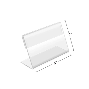 A6 L-Shaped Acrylic Transparent Signage Nameplates-Desk