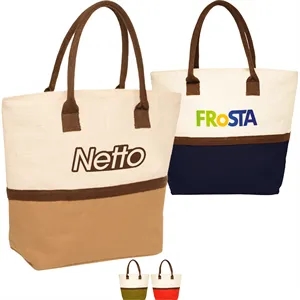 Eco-Friendly Beach Shopping Jute Tote Bag W/ Zipper