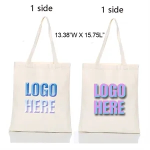 2-Sided Full-color Printed 12 oz. Cotton Canvas Tote Bag