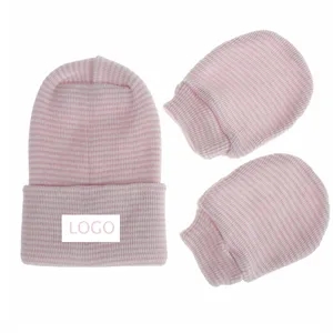 1 Set Of Cotton Baby Hat And Glove