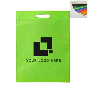 Custom Die Cut Handle Non-Woven Tote Bag - 16w x 20h