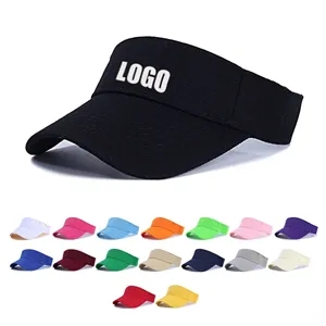 Custom Summer Solid Color Sport Empty Top Visor Cap