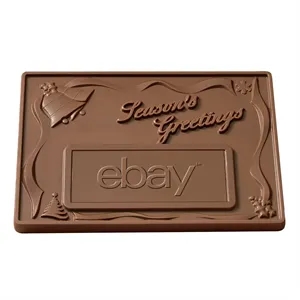 1 lb. 3D Season Greetings Custom Molded Chocolate Bars
