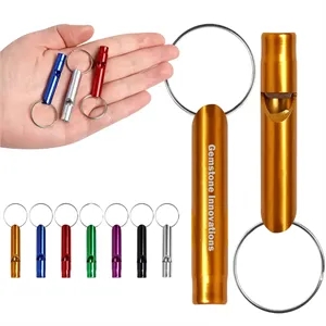 Aluminum Alloy Emergency Whistle with Keychain