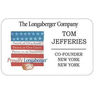 6-9 Sq In Fort Worth Plastic Name Badge