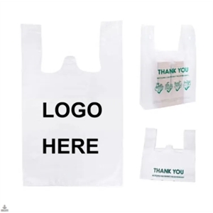 Economy T-shirt Style Plastic Shopping Tote Bag