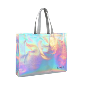 Iridescent Large Gift Bag Glossy Tote