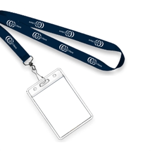 Custom Logo Custom 1" Lanyard & 3" x 4" PVC Badge Holder Set