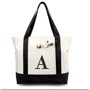 Custom Logo Trader Joe's Style Square Canvas Tote Bags With Front Pocket