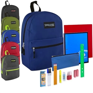 Middle School Supply Kits in 17 Backpack - 16 Pieces