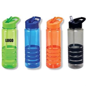 24oz Sports Water Bottle With Flip Straw Lid