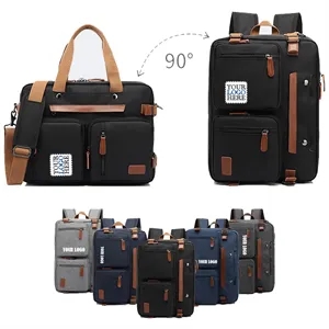 3-in-1 Laptop Backpack Briefcase Crossbody Bag