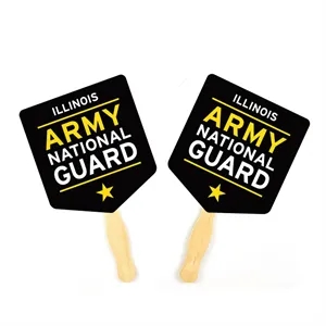 Handheld Fan Thick Paper With Wooden Handle