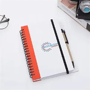 Custom Logo Hardcover Journal with Paper Pen