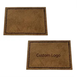 Sharp Edge Rectangle Leatherette Patch