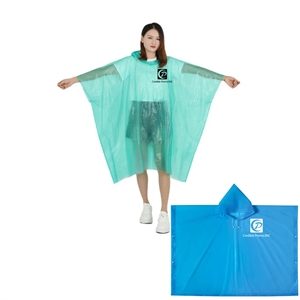 Disposable Biodegradable Translucent EVA Rain Poncho