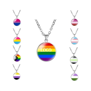 Rainbow Keychians Necklace LGBT Jewelry Gift Accessories