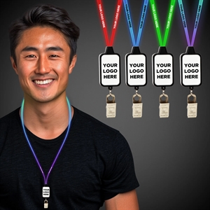 Custom Logo Light Up LED Lanyard with Badge Clip