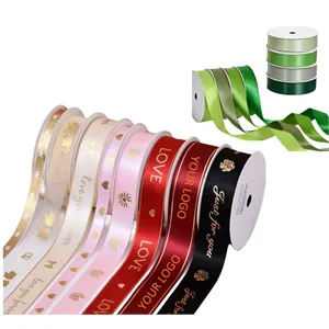 Custom Print Double-sided Satin Ribbon on Spool