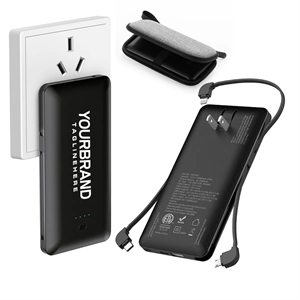 10,000 mAh Portable Charger Power Bank with Cable