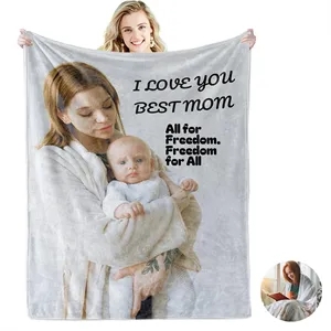 Custom Logo Throw Blankets with Picture Customized