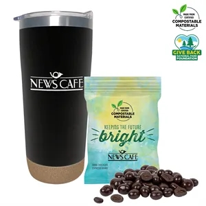 Double Wall Tumbler Compostable bag Dark Choc Espresso Beans