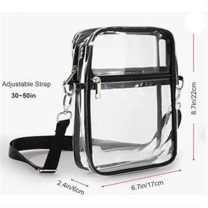 Clear Pvc Crossbody Bag Stadium Approved Messenger Purse