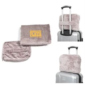 Flannel Travel Blanket With Zipper Bag