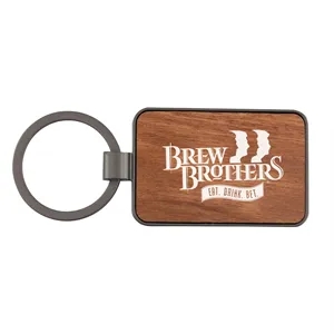 Wood Inlay Keytag Keychain