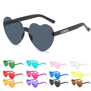 Customizable Heart Shape Eyewear Colored Sunglasses