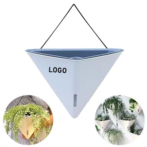 Indoor Decorative Flowerpot Wall Hanging Triangle Vase