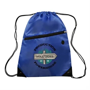 GLOBE TROTTER Drawstring Backpacks with Pocket Full Color