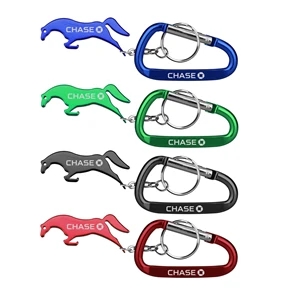 Horse Shape Bottle Opener Keychain and Carabiner