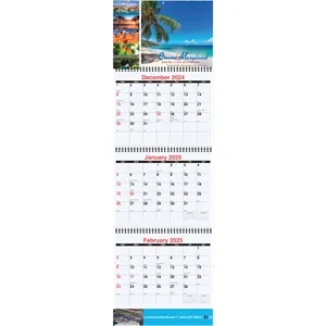 Three Months at a Glance Calendars 10 3/4" x 35"