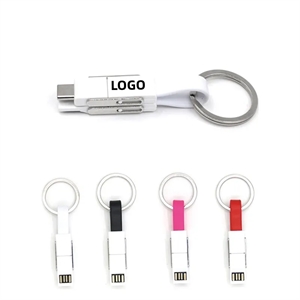 3 In 1 Magnetic Key Chain USB Charging Cable