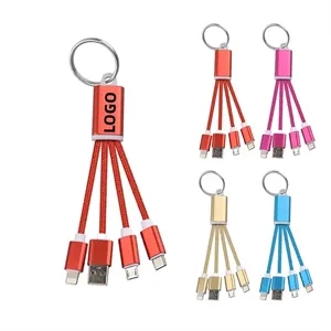 Multiple Charger Cord Keychain