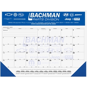 Calendar Desk Pad with Julian and Contractor Dates