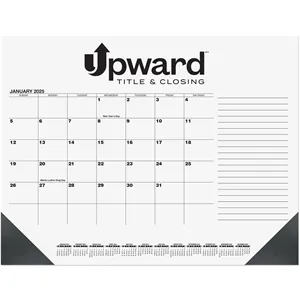 Black Calendar Desk Pad