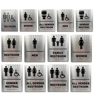 ADA Compliant Braille Bathroom Sign Business Signage