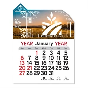 Barn Shaped Peel-N-Stick Calendar