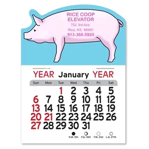 Adhesive Peel-N-Stick® Calendar - Pig