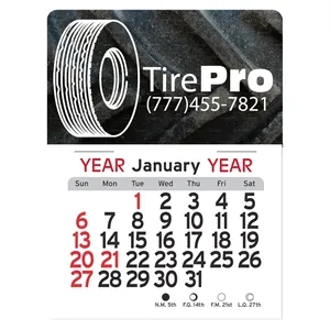 Adhesive Peel-N-Stick® Calendar - Tire