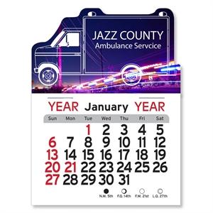 Ambulance Shaped Peel-N-Stick Calendar