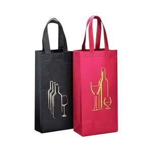 Non-Woven Double Bottle Wine Tote Bag