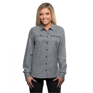 Burnside Ladies' Solid Flannel Shirt