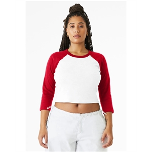 Bella + Canvas Ladies' Micro Ribbed Three-Quarter Raglan ...