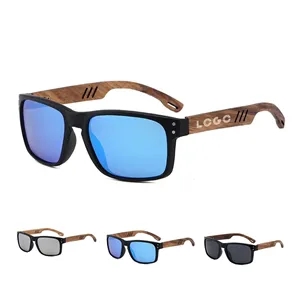 Custom Logo Wood Polarized Sunglasses